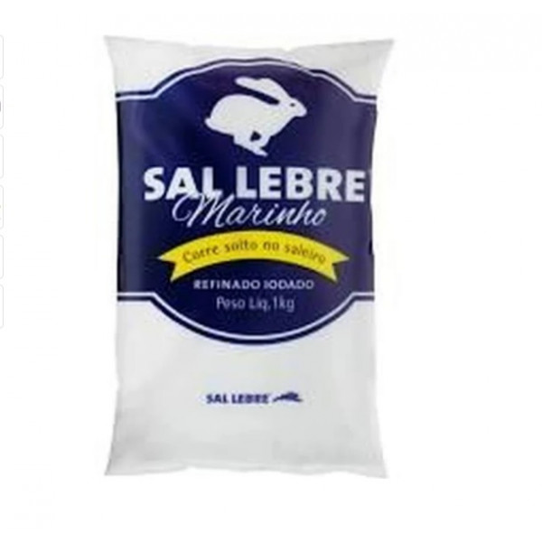 Sal Refinado Lebre - Pacote 1 kg